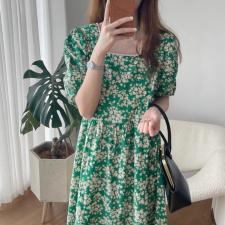 方领珍珠连衣裙，女装连衣裙，TVMV(4F)