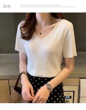 (现货)夏季新品糖果色显瘦冰丝小衫，女装，艺尚丽人