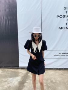 尖领连衣裙,女装连衣裙,莫娜NORA