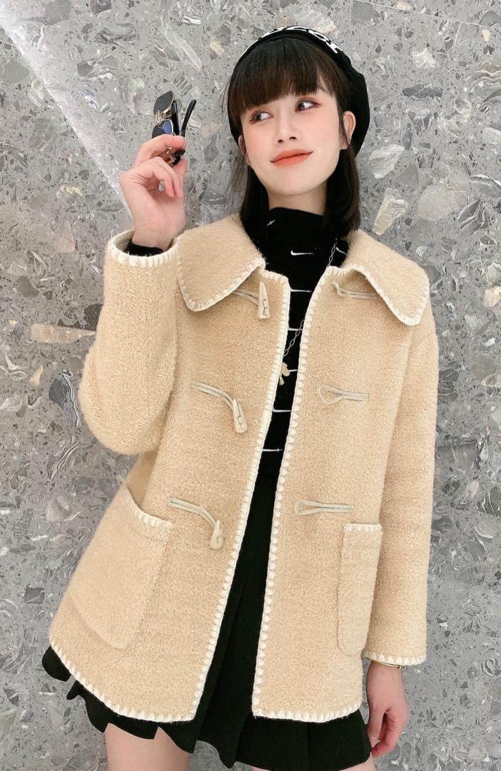 娃娃领貂绒秋冬款，女装，茗格拉