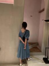 【现货】夏季新款韩系高品质天丝牛仔连衣裙，女装连衣裙，1+9