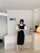 波浪连衣裙，女装连衣裙，莫娜NORA