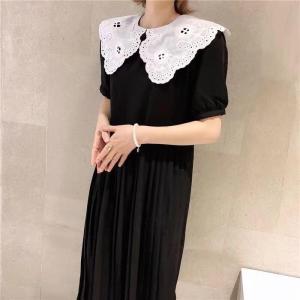 【现货】夏季新款韩版刺绣领连衣裙,女装连衣裙,1+9