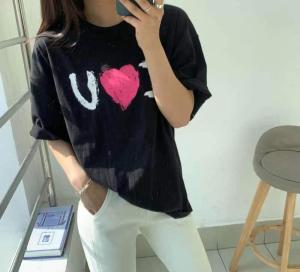 韩春款短袖ILVOEYOU,女装,六本木