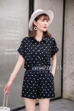 2021年夏季新款女装韩版波点套裤，女装，红火丹妮