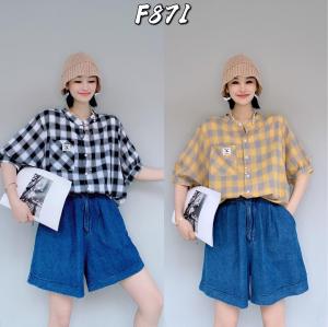 夏装新款，格子衬衫,女装衬衫,叙号