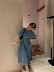 【现货】夏季新款韩系高品质天丝牛仔连衣裙,女装连衣裙,1+9
