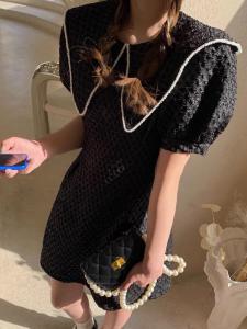 【现货】夏季新品娃娃领连衣裙,女装连衣裙,F/TU