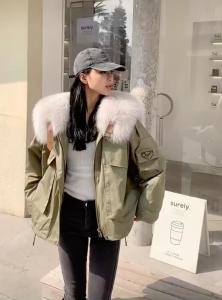 冬季 军绿色派克服,女装,绝对七点VIP