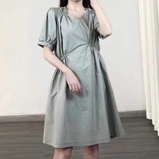 棉麻连衣裙，女装连衣裙，QJJ