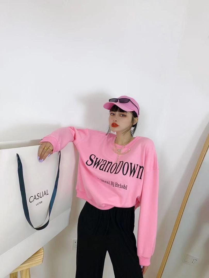 Simple.简希2021款春季欧美风新款字母印花卫衣，女装卫衣/绒衫，simple简希