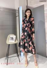 印花真丝裙，女装，迈时尚