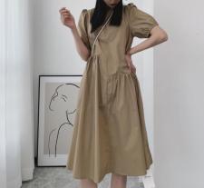 现货。不规则衬衫连衣裙，女装衬衫，伊媚儿
