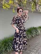 夏季新款连衣裙，女装连衣裙，扉缦