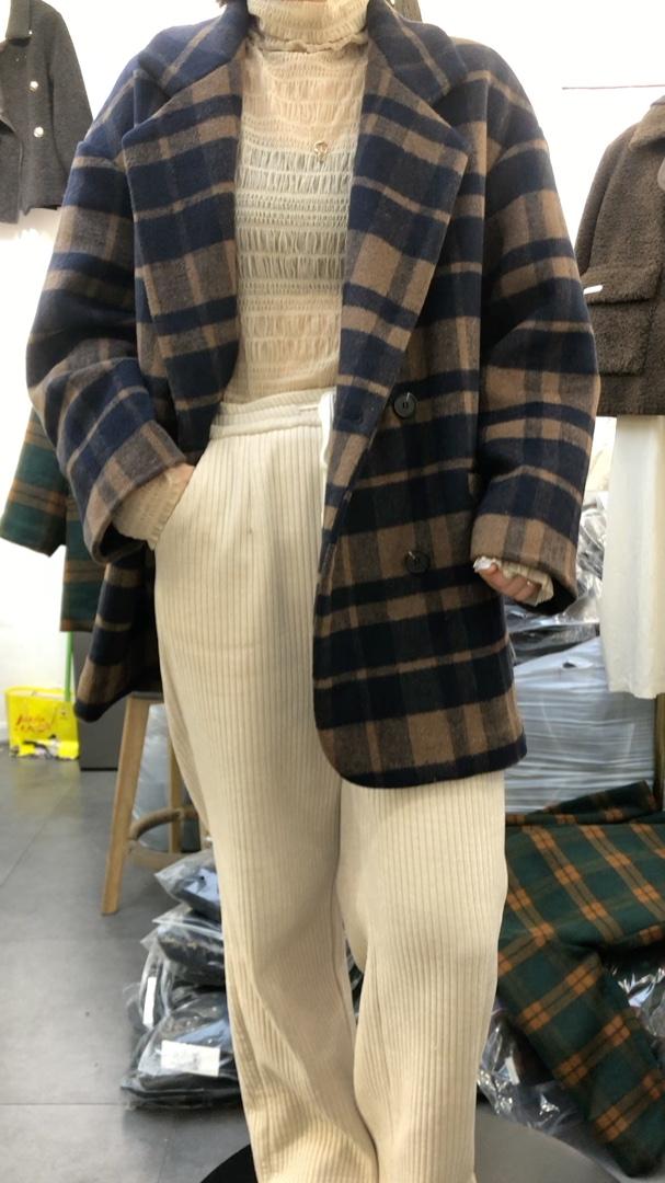 羊毛加棉大衣，女装，E·风尚