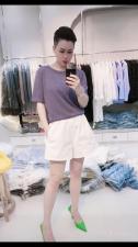 亚麻短T，女装，QJJ
