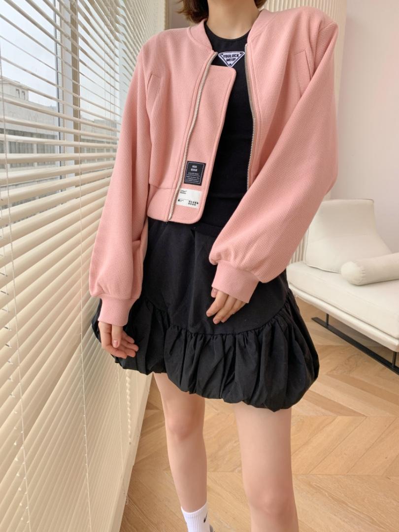 华夫格短外套，女装短外套，G7V7