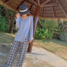 【现货】夏季新款开叉显瘦T，女装，郭郭家