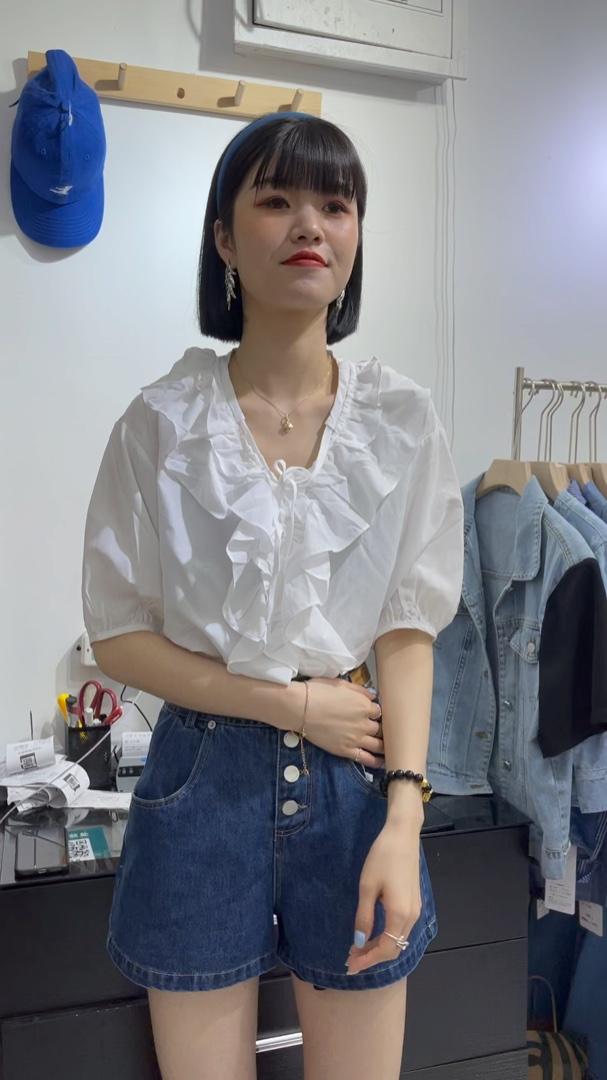 锦棉罗马面料小衫三个颜色都好看，女装，欧诗尚