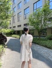现货夏季新款韩版绣花连衣裙，女装连衣裙，漫迪