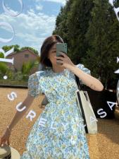 链条花长款连衣裙，女装连衣裙，ceelphy