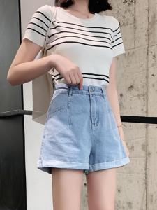 牛仔短裤，女装，Gemini