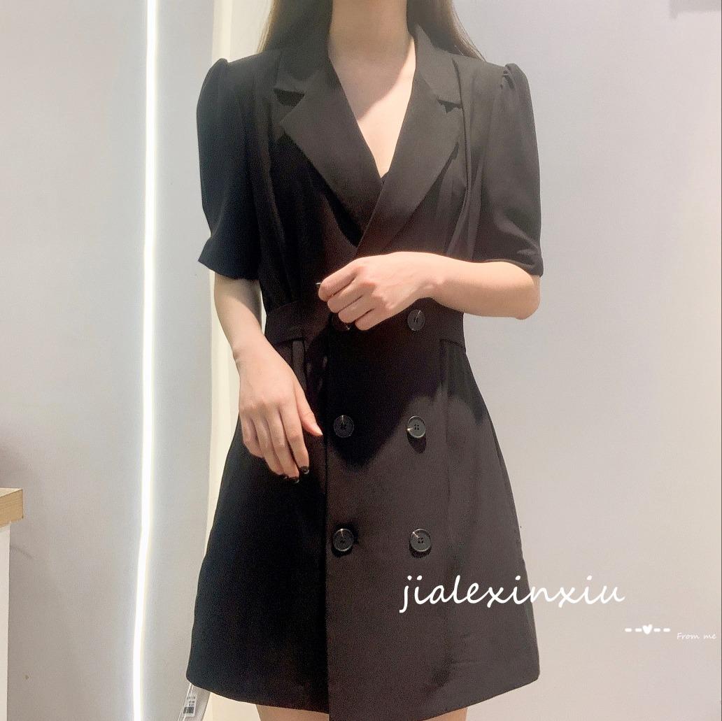 [现货]赫风连衣裙黑色单色，女装连衣裙，嘉乐馨秀(4F)