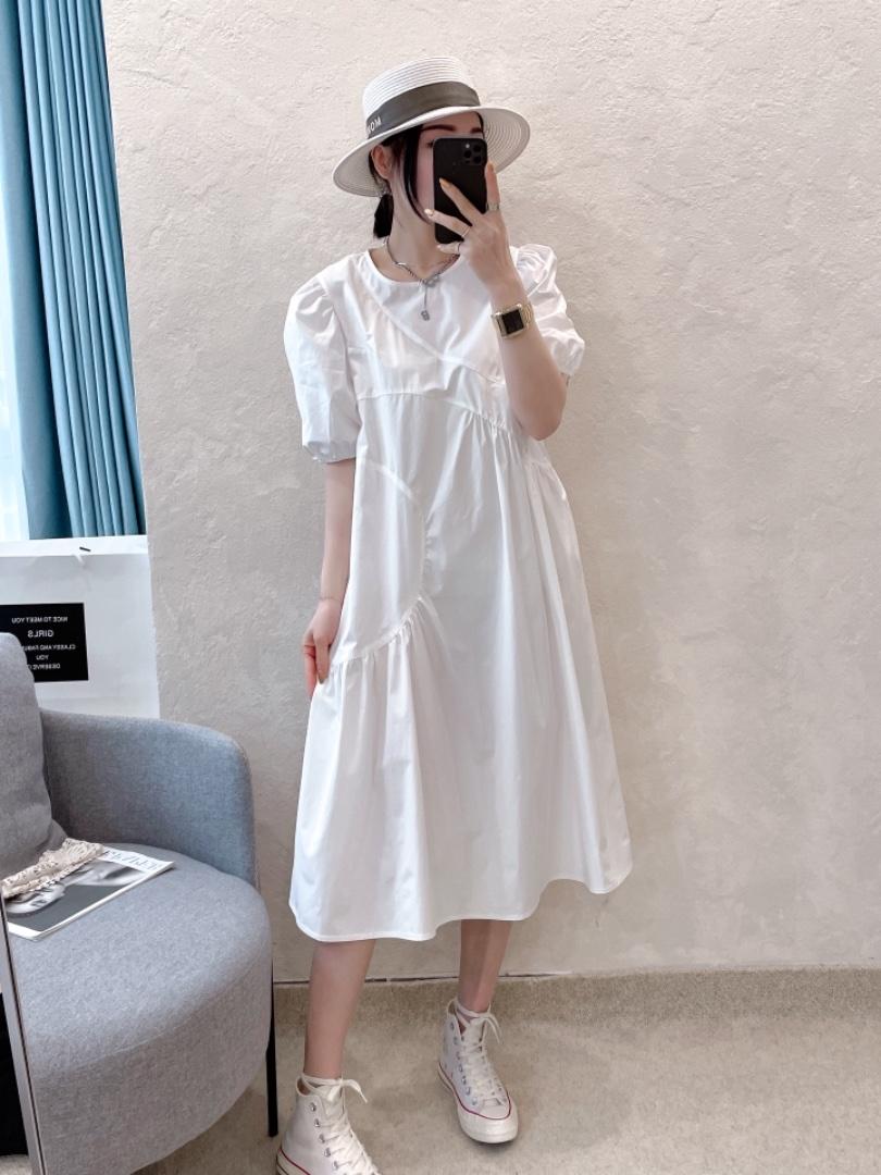 夏季连衣裙带围巾，女装连衣裙，曼希野