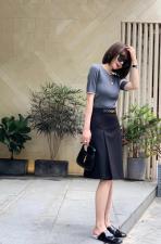 现货春夏新款针织搭配半裙，女装半身裙，UP+