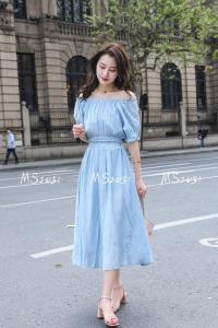 夏季新款连衣裙，女装连衣裙，米社