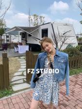 【春季新款】自制牛仔短外套，女装短外套，FZ