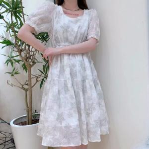 现货 夏季新款 印花连衣裙,女装连衣裙,薇化