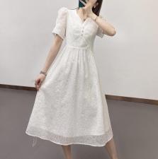 夏季新款连衣裙，女装连衣裙，米社