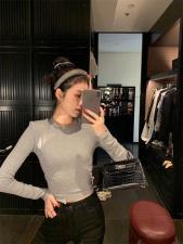 【现货】夏季新品垫肩针织Ｔ，女装，F/TU