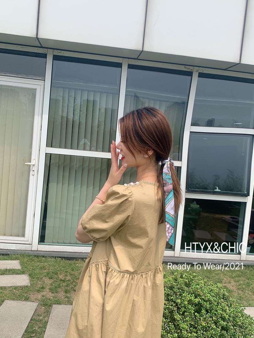 现货，夏季新款，素色韩版娃娃裙，女装，HTYX(6F)