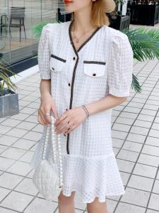 短款现货香风淑女连衣裙！，女装连衣裙，卿壹