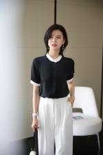 2021夏新款气质通勤上衣，女装，秋子丰色(1F)