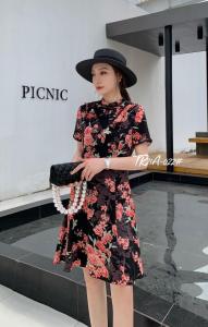 夏季新款碎花旗袍连衣裙,女装婚纱/旗袍/礼服,斯瑞威