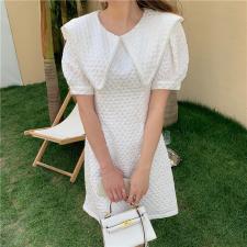 【现货】夏季新品娃娃领连衣裙，女装连衣裙，F/TU