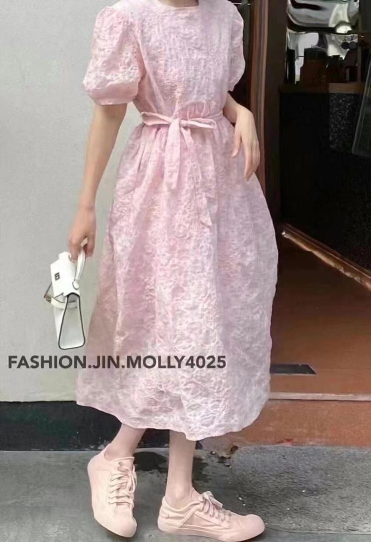 【现货】夏季新款高品质提花面料连衣裙，女装连衣裙，1+9