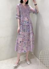 印花真丝连衣裙，女装连衣裙，奥莎