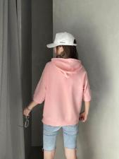 夏季新款-带帽短袖卫衣，女装卫衣/绒衫，E·贝空间TM