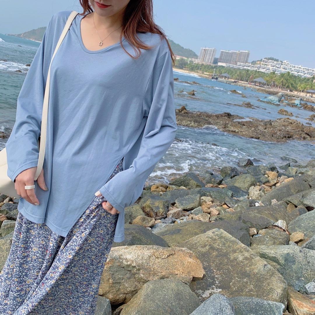 【现货】夏季新款开叉显瘦T，女装，郭郭家