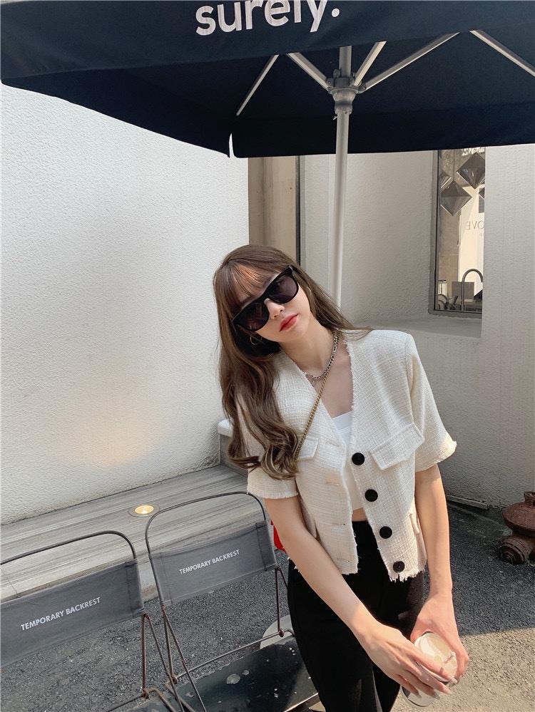 【现货】夏季新品小香不规则短袖，女装，FZ
