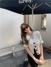 【现货】夏季新品小香不规则短袖，女装，FZ