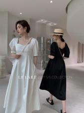 LELáRT夏季泡泡袖连衣裙，女装连衣裙，LE LART