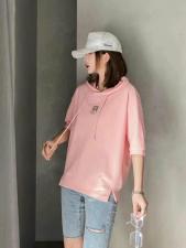 夏季新款-带帽短袖卫衣，女装卫衣/绒衫，E·贝空间TM