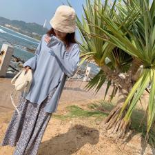 【现货】夏季新款开叉显瘦T，女装，郭郭家