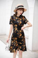 现货供应：天丝面料旗袍连衣裙M一XXL，女装婚纱/旗袍/礼服，拉思维加丝