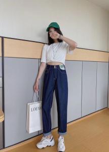复古牛仔裤，女装牛仔裤，可家 cutiesister
